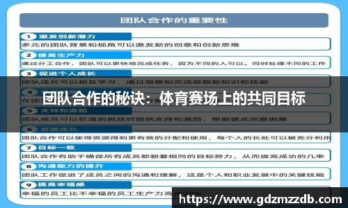 团队合作的秘诀：体育赛场上的共同目标
